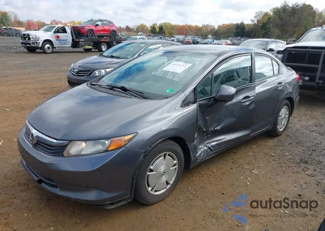 2012 Honda Civic Hf from USA, damaged, VIN 2HGFB2F66CH553992